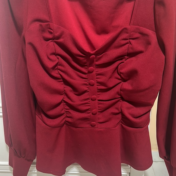 AMAZING CONDITION Red Blouse - Picture 4 of 6